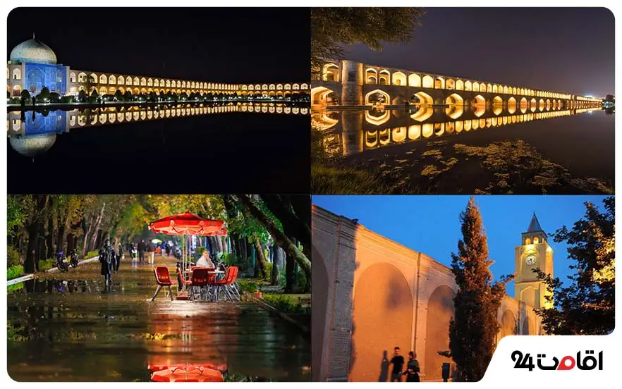 جاهای دیدنی اصفهان در شب تابستان