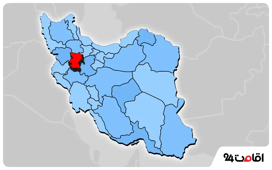 همدان در نقشه ایران