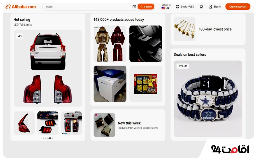 فروشگاه اینترنتی alibaba دبی 