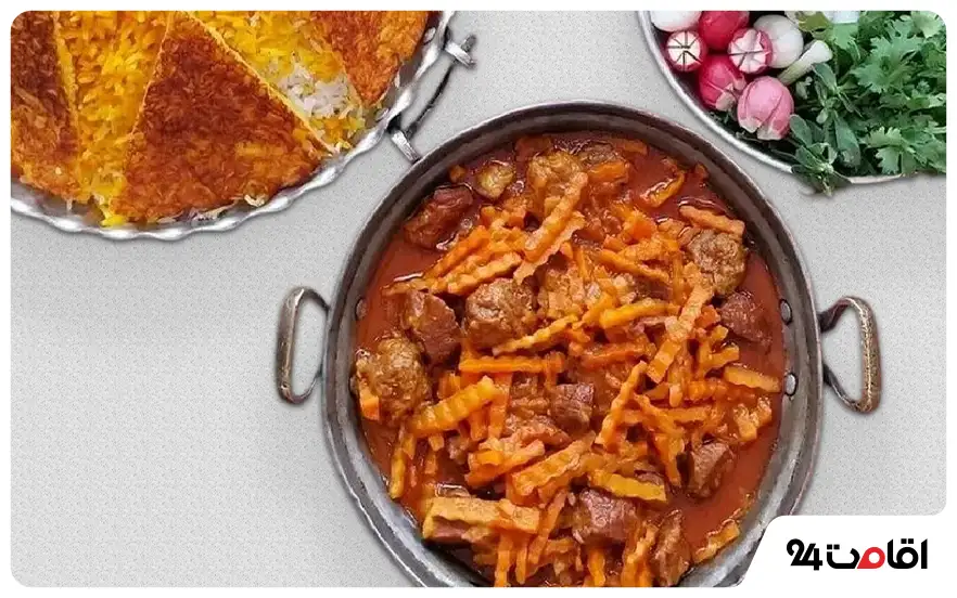 قرمه زردک؛ غذای محلی ابرکوه