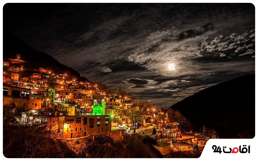 جاهای دیدنی ماسوله در شب 