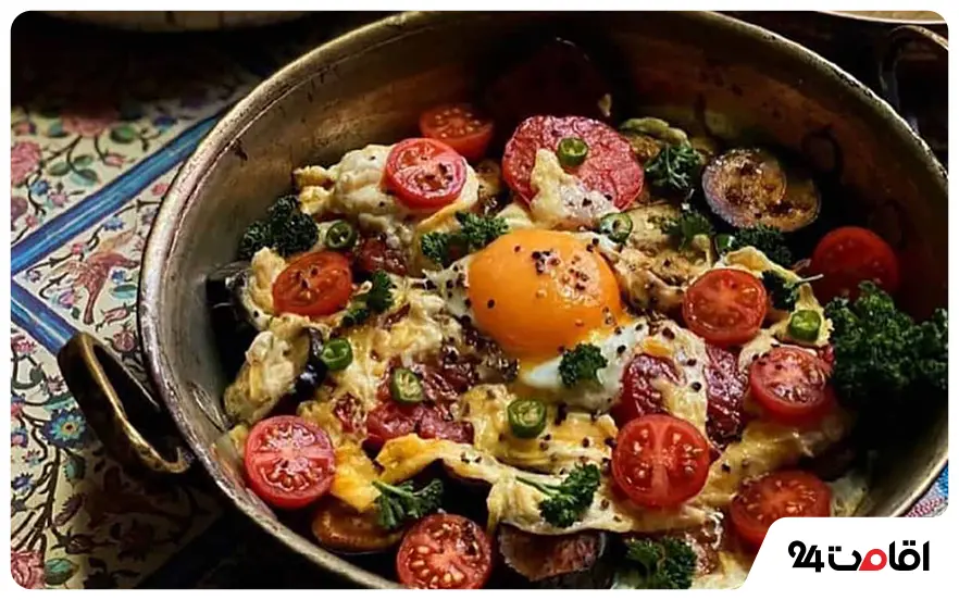 ورقه بادمجان غذای سنتی 