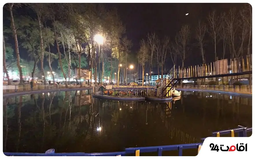 جاهای دیدنی فومن در شب