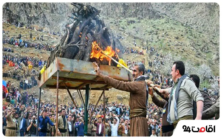 مراسم چهارشنبه سوری در سنندج