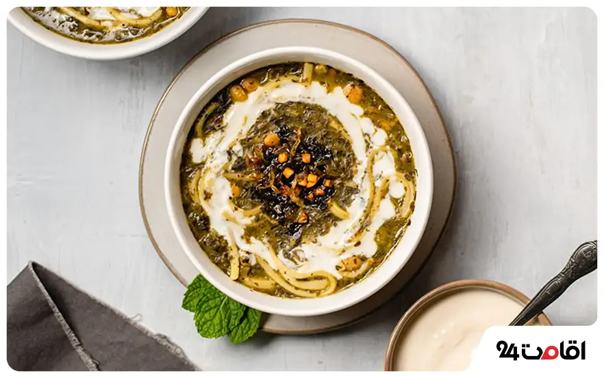 آش گندم شیر 