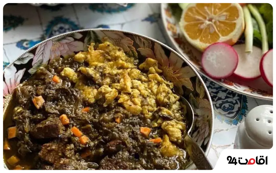 غذاهای محلی سوادکوه 10 اسپناساک (خورشت اسفناج)