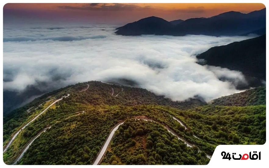 18 تا از بهترین جاده های شمال؛ جاهای دیدنی و لوکیشنهای عکاسی 11 جاده توسکستان