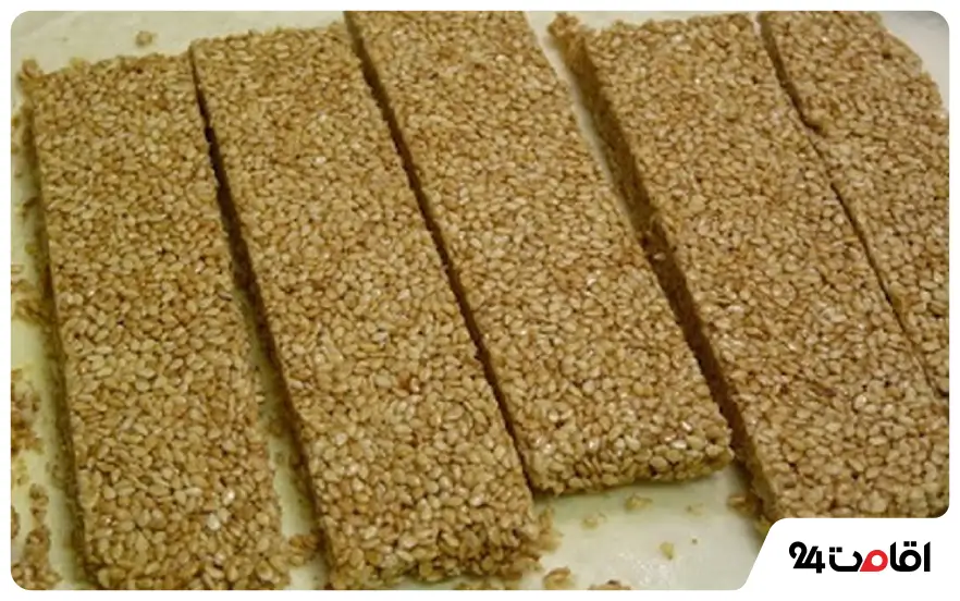 غذاهای محلی سوادکوه 9 پشت زیک (شیرینی کنجدی)