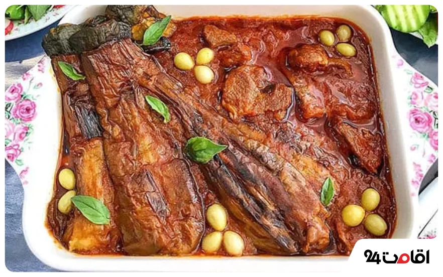 ۱۹ تا از غذاهای محلی بهشهر؛ غذای سنتی بهشهر را کجا بخوریم؟ 16 خورشت بادمجان کبابی