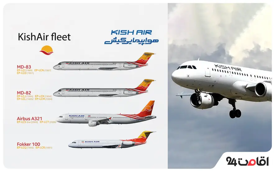 معرفی بهترین شرکت های هواپیمایی ایران برای تجربه سفری راحت 4 شرکت هواپیمایی کیش ایر