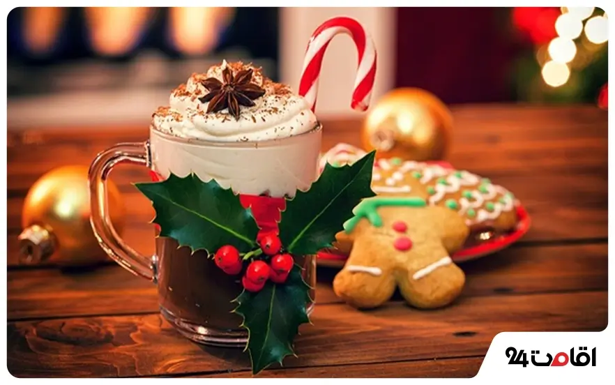 دسرها و نوشیدنی‌های کریسمس دبی