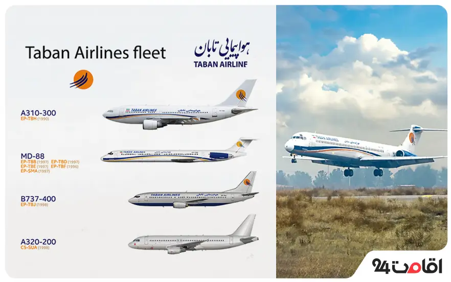 معرفی بهترین شرکت های هواپیمایی ایران برای تجربه سفری راحت 8 شرکت هواپیمایی تابان
