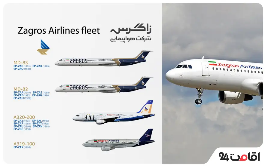 معرفی بهترین شرکت های هواپیمایی ایران برای تجربه سفری راحت 10 شرکت هواپیمایی زاگرس