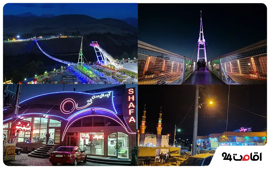 جاهای دیدنی مشگین شهر در شب