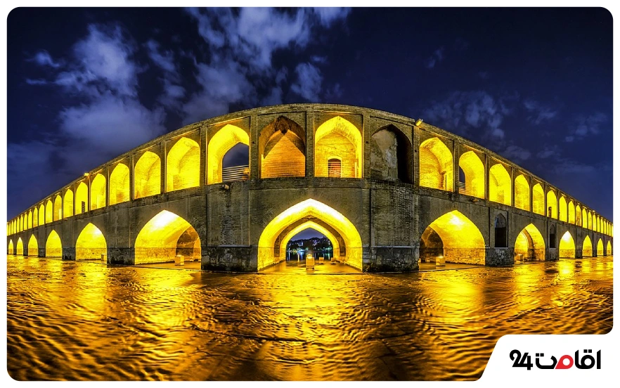 سی و سه پل؛ معرفی دقیق و متفاوت میراث ارزشمند اصفهان با عکس 10 زیباییهای سی و سه پل در شب