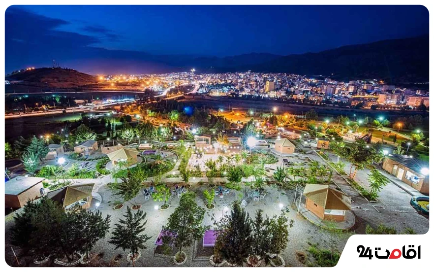 نمایی جذاب از یاسوج در شب