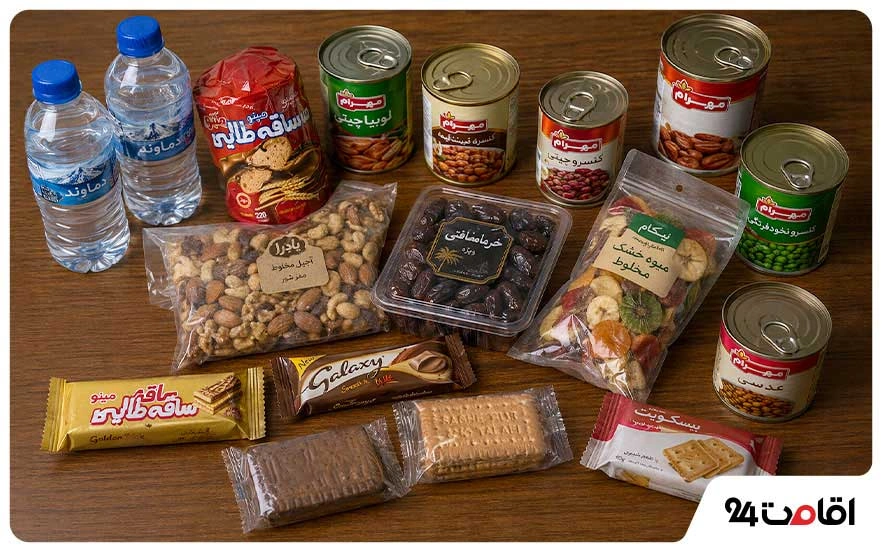 آب و غذاهای ماندگار برای سفر بحرانی