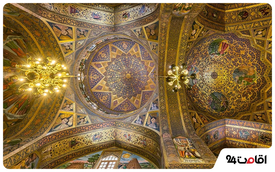 کلیسای وانک اصفهان؛ زیباترین کلیسای ارامنه ایران با موزهای شگفتانگیز 4 زیبایی معماری در کلیسای وانک