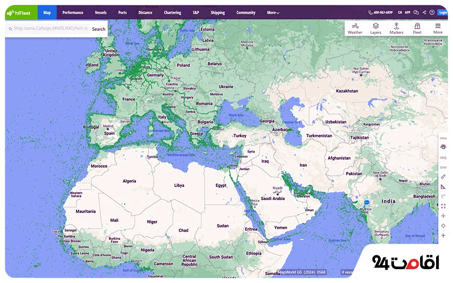 سایت ردیابی کشتی Fleet Mon