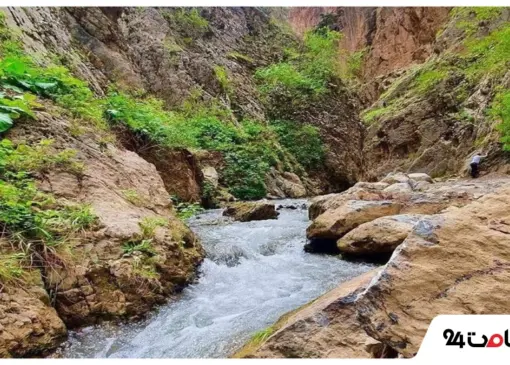 آبشار ارتکند از آب رودخانه زو