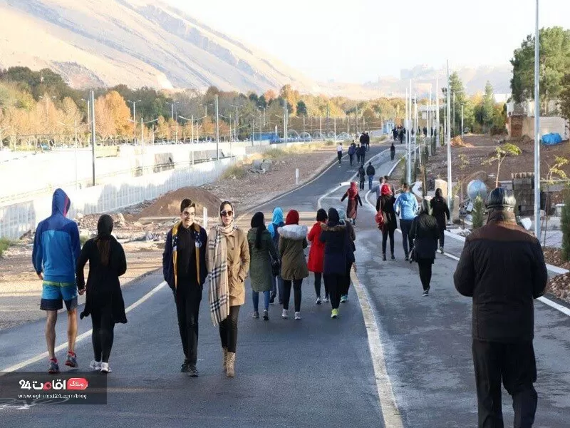 پیاده روی در راه سلامت چمران مسیری کاملا اختصاصی برای خانواده ها