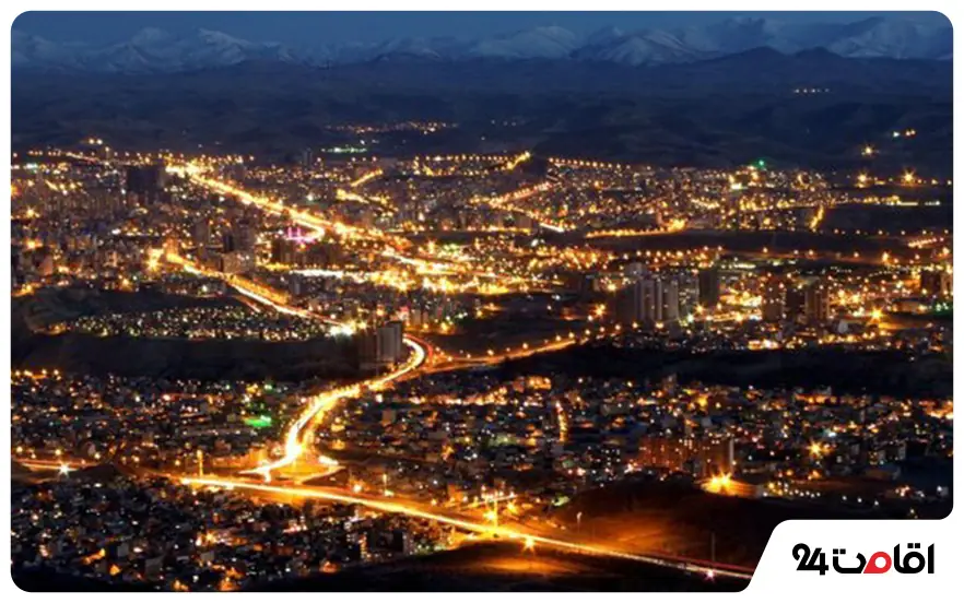 کرمانشاه در شب