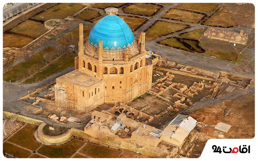 جاهای دیدنی زنجان؛ ۵۵ تا از مکانهای دیدنی، تاریخی و تفریحی زنجان با عکس و آدرس 7 گنبد سلطانیه در شهر زنجان