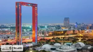 عکسی از نمای کلی برج قاب دبی|بلیط برج قاب دبی
