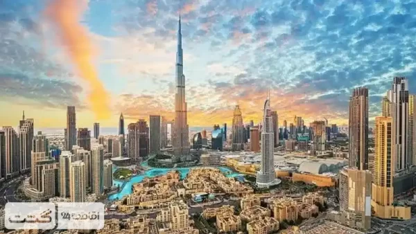 نمایی کلی از دبی و برج ها مخصوصا برج خلیفه در دبی|تور گشت شهری دبی