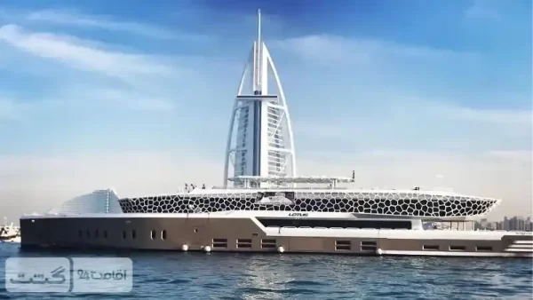 عکسی از نمای کلی از ببغل کشتی لوتوس دبی|بلیط کشتی لوتوس دبی