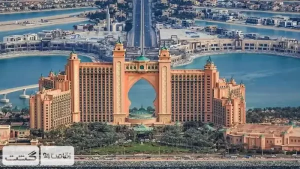 نمایی از تفریحگاه دپوینت در جزیره نخل جمیرا|تور گشت شهری دبی